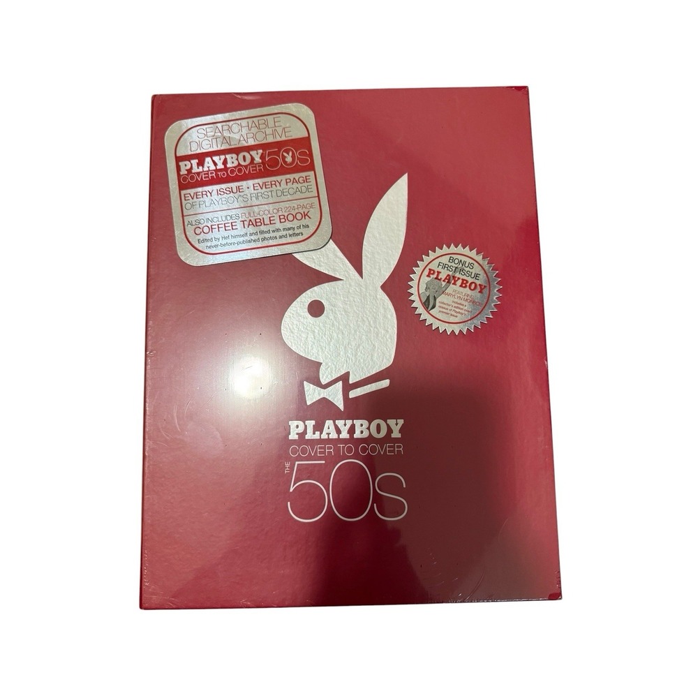 RARE Playboy Cover to Cover The 50s 3 DVDs, Book and First Issue Magazine SEALED